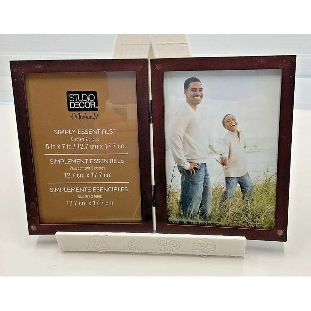 Studio Decor Double Photo Frame Hinged‎ 5x7 Dark Brown